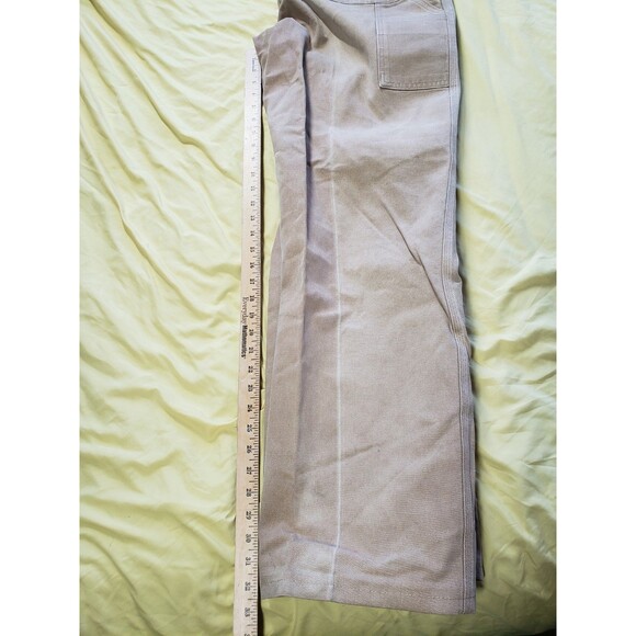 VTG Carhartt Carpenter Pants Mens 34x32 Beige Brown Canvas Utility Distressed - Picture 15 of 16